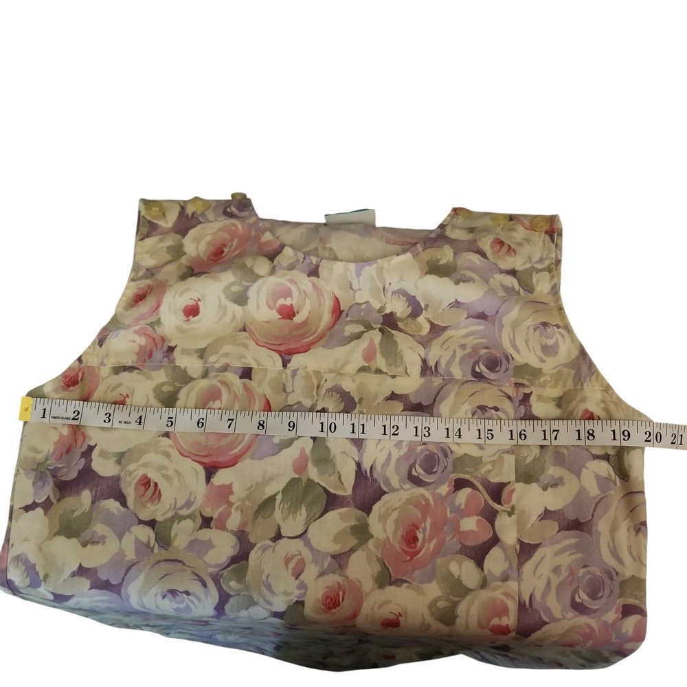 Liz Claiborne Lizgolf Vintage Floral Linen Blend Shift Skort Purple Pink Size 12 - Picture 8 of 12